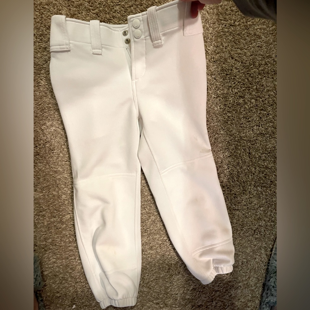 Mizuno Youth Softball Pants - White